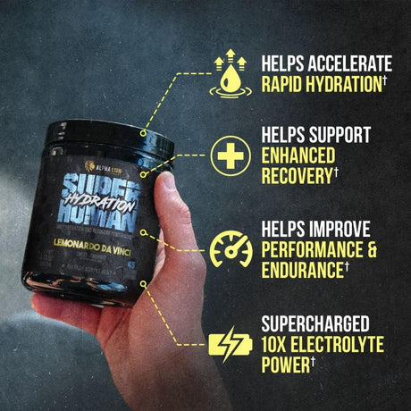 Alpha Lion Superhuman Hydration Supplement, Electrolyte Powder Mix, 10X Electrolyte, Sugar Free, Keto Friendly, Helps with Rapid Hydration & Recovery (45 Servings, Sweet Lemonade)