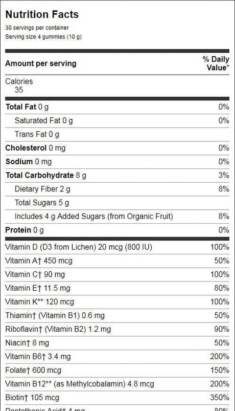 Garden of Life Mykind Organics Prenatal Gummy Multi, Berry, 120 Organic Fruit Chews