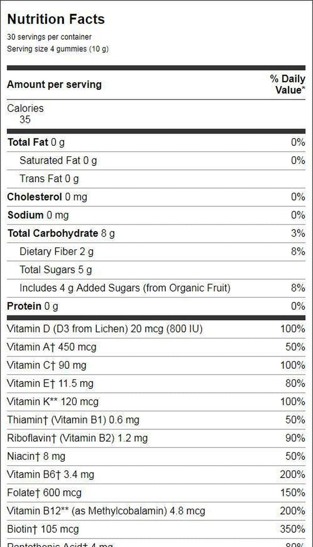 Garden of Life Mykind Organics Prenatal Gummy Multi, Berry, 120 Organic Fruit Chews