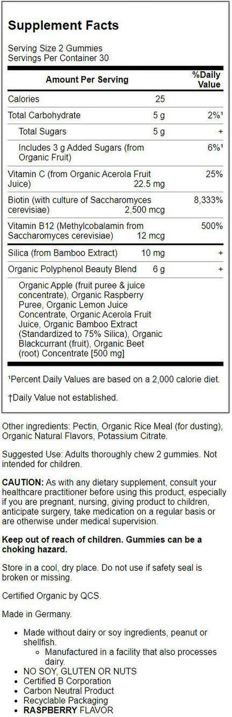 Garden of Life - Organic Beet Beauty Gummies Raspberry - 60 Gummies