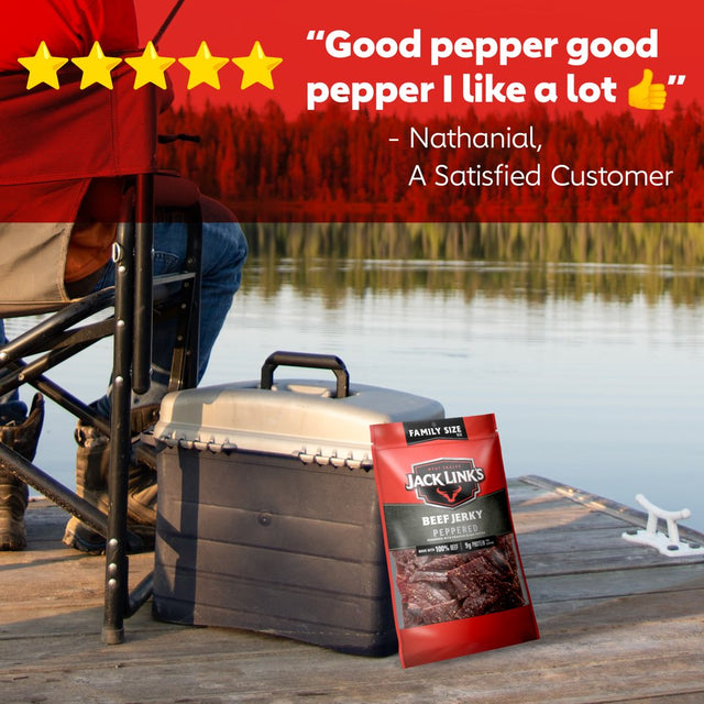 Jack Link’S 100% Beef Peppered Beef Jerky 10Oz Resealable Bag