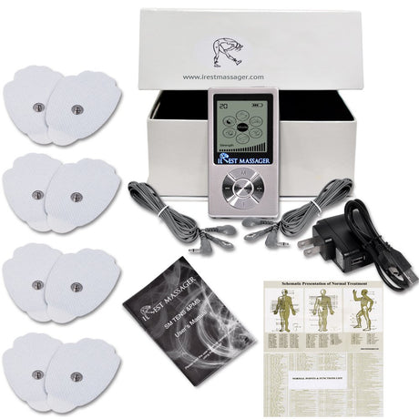 Irest Classic Mini Massager TENS Unit [LIFETIME WARRANTY] 6 Massage Modes FDA Cleared Neck Back Shoulder Pain Management Therapy Nerve Disorder, Plantar Fasciitis, Tennis Elbow, Neuropathy Treatments