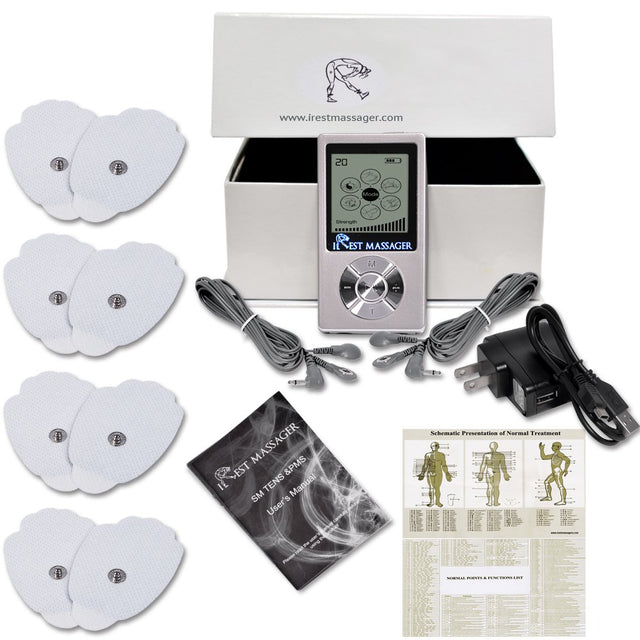 Irest Classic Mini Massager TENS Unit [LIFETIME WARRANTY] 6 Massage Modes FDA Cleared Neck Back Shoulder Pain Management Therapy Nerve Disorder, Plantar Fasciitis, Tennis Elbow, Neuropathy Treatments