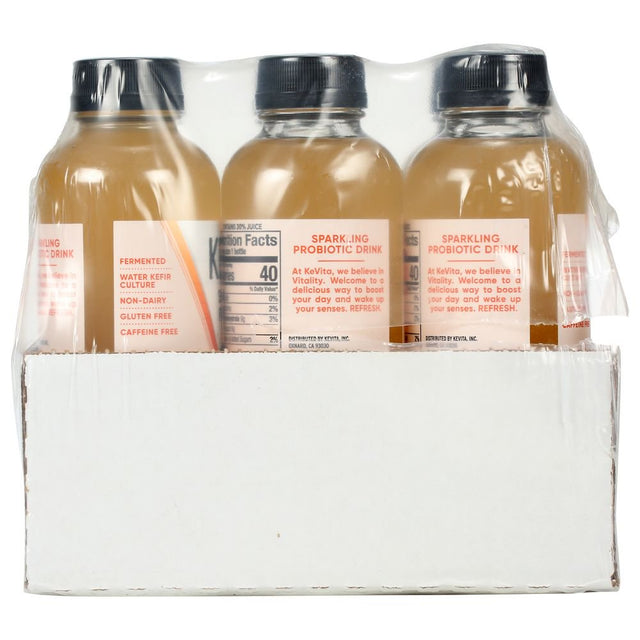Kevita Organic Mango Coconut Sparkling Probiotic Drink, 15.2 Fluid Ounce -- 6 per Case.