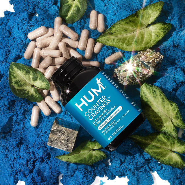 HUM Counter Cravings - Chromium Craving Suppressants with L-Theanine, Seaweed Extract & Forskolin to Support a Healthy Lifestyle (60 Capsules)