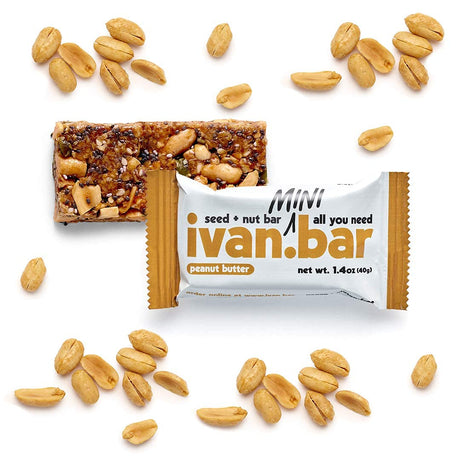 Ivan.Bar Protein Packed Energy Snack Bar | Provides Healthy Energy | Vegan, All Natural Ingredients | Soy, Dairy & Gluten Free (Peanut Butter, 1.4 Ounce (Pack of 24 Bars))