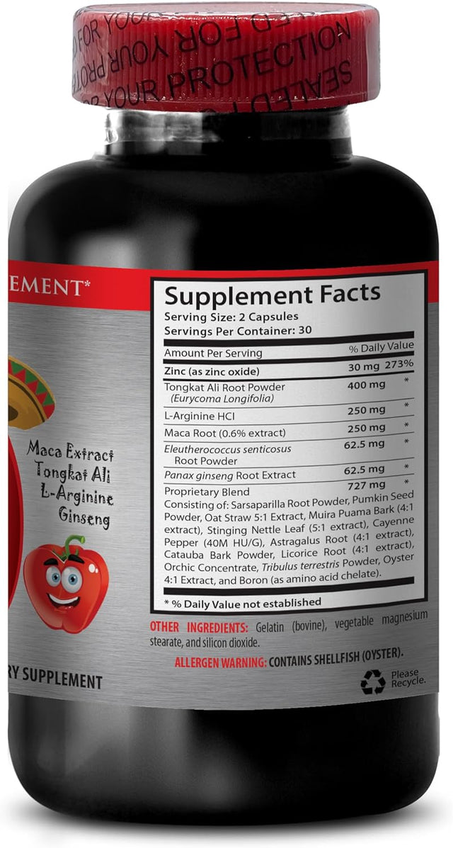 For Sexual Stamina - Make My Pepper Bigger Pills - Energy and Endurance, Longjack Pills, Libido Booster for Men, Male Enhancement Pills, Tongkat Ali Supplements, Maca Root Extract, 3 Bottles 180 Caps