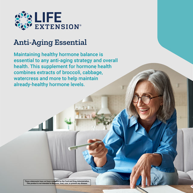 Life Extension Triple Action Cruciferous Vegetable Extract - Helps Maintain DNA Health & Already-Healthy Hormone Levels - Gluten-Free, Non-Gmo - 60 Vegetarian Capsules