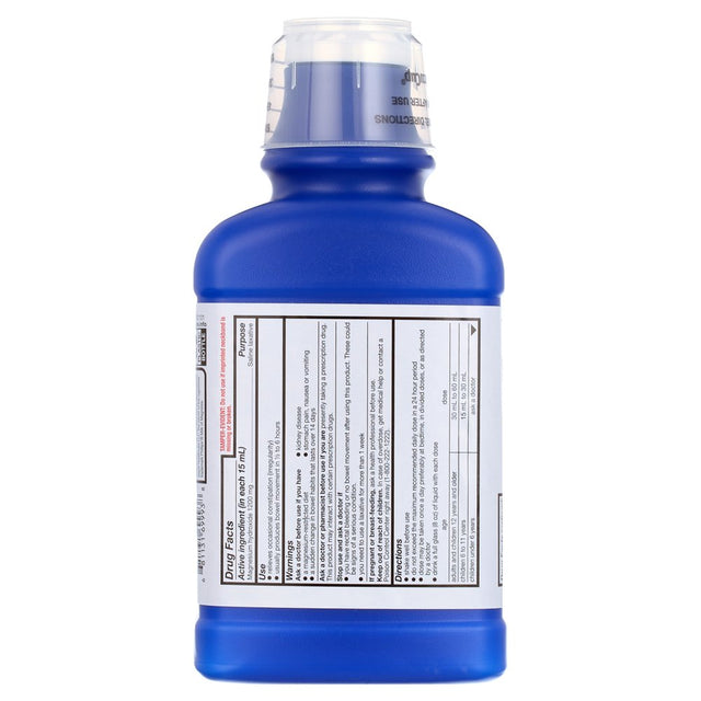 Equate Milk of Magnesia Saline Laxative, Original Flavor, 1200 Mg, 26 Fl Oz