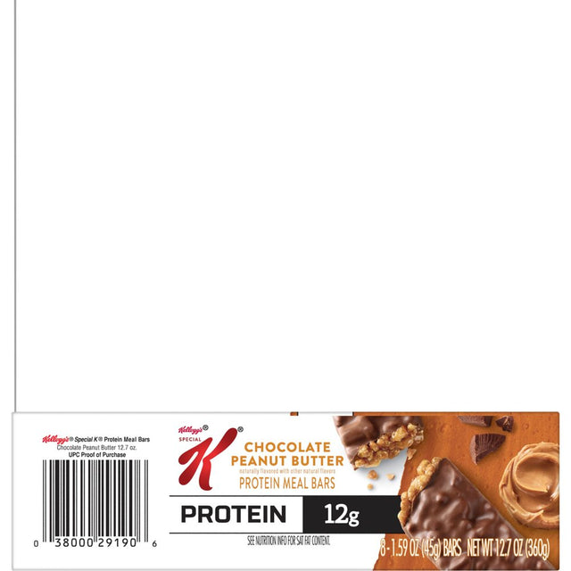 Kellogg'S Special K Chocolate Peanut Butter Chewy Protein Bars, Ready-To-Eat, 12.7 Oz, 8 Count