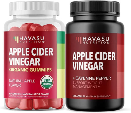 HAVASU NUTRITION Apple Cider Vinegar Gummies and Apple Cider Vinegar