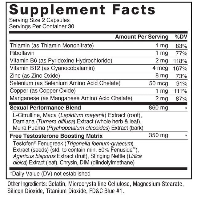 Force Factor Test X180 Alpha Testosterone Booster Supplement for Men with Fenugreek, 60 Capsules