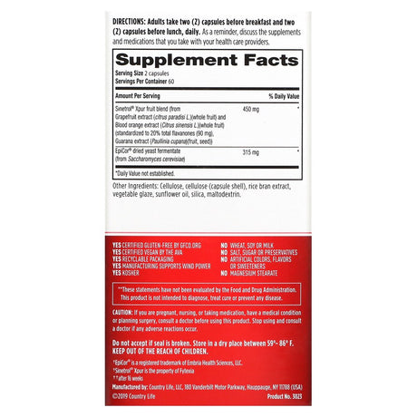 Gut Connection, Weight Balance, 120 Vegan Capsules, Country Life