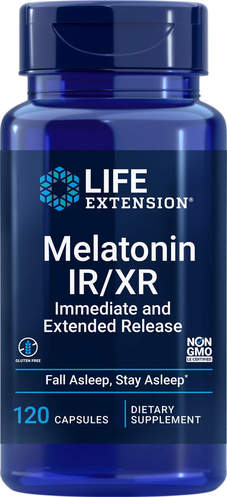 Life Extension Melatonin IR/XR, 120 Capsules