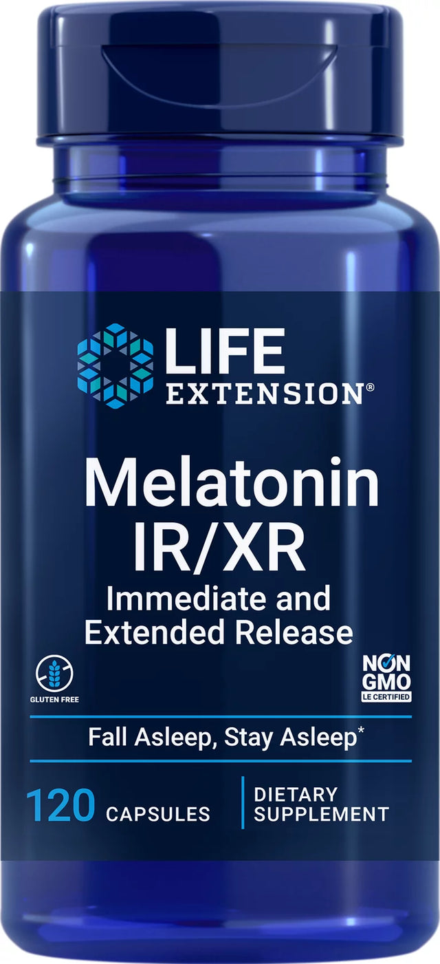 Life Extension Melatonin IR/XR, 120 Capsules