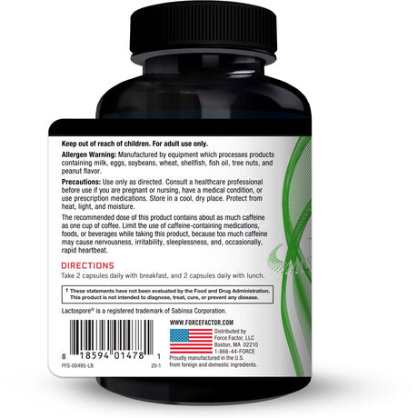 Force Factor Probioslim Weight Loss Essentials Probiotic, 120 Capsules