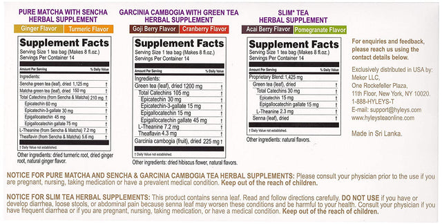 Hyleys Colon Cleanse Blackberry (1 Pack) and Hyleys 14 Day Weight Loss Tea - 42 Tea Bags (1 Pack)