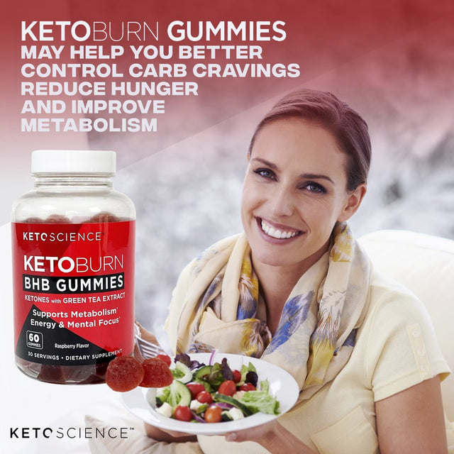 Keto Science Keto Burn Gummies, Raspberry, 60 Ct