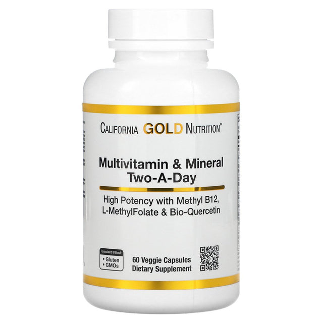 California Gold Nutrition Daily Multivitamins, 60 Veggie Capsules, 2 Pack