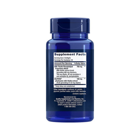 Life Extension Advanced Milk Thistle, Phospholipids Formula Promote Healthy Liver Function & Kidney Health - 60 Softgels (2-Pack)