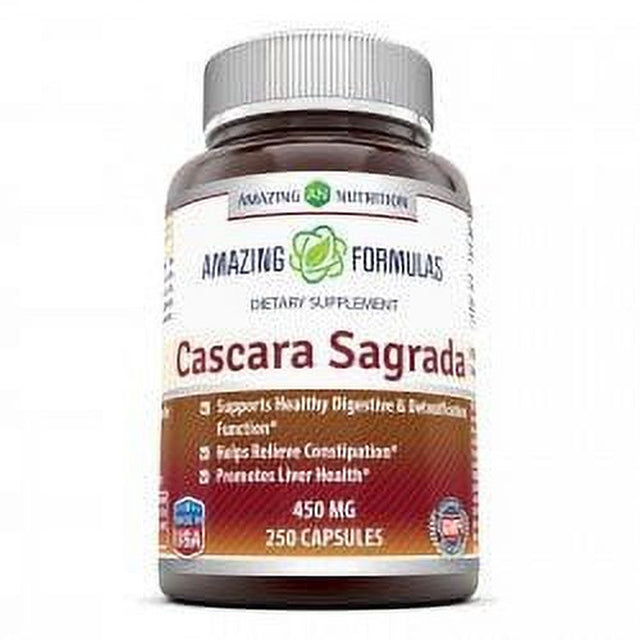 Amazing Formulas Cascara Sagrada 450 Mg 250 Capsules