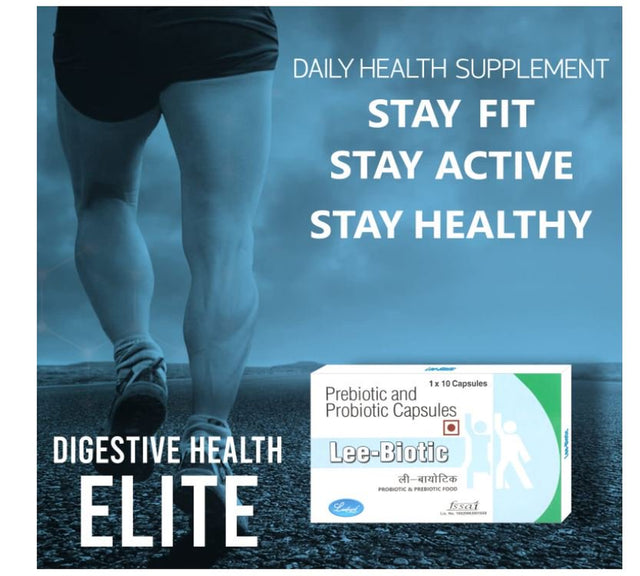 Leeford Lee-Biotic Prebiotic and Probiotic for Gut Health 10 Capsules