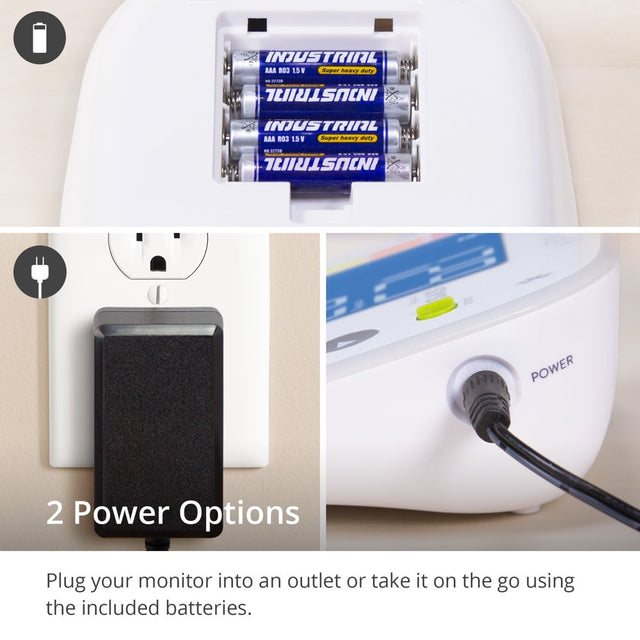 Greater Goods Bluetooth Full Set Blood Pressure Monitor Cuff and Kit, Carrying Case, Batteries, Plug, Cuff, Monitor, Free Iphone and Android App Download