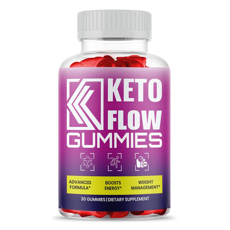 Keto Flow Gummies, Apple Cider Vinegar, Vitamin B12, Powerful Formula Weight Loss Supplement, 30 Gummies (1 Pack)
