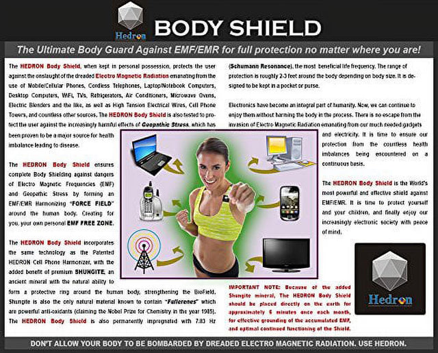 HEDRON EMF Protection and Energy Field Enhancement Device - Premium Body Radiation Shield