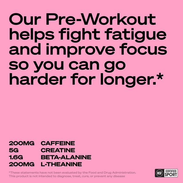 LADDER Sport Pre Workout Powder, 100Mg Caffeine, Beta-Alanine, Creatine, Theanine, Clean Energy with No Artificial Sweeteners, NSF Certified for Sport (Strawberry Lemonade, 20 Ounce (Bag with Scoop)