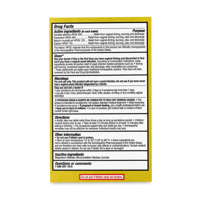 Equate Yeast Relief, 60 Count