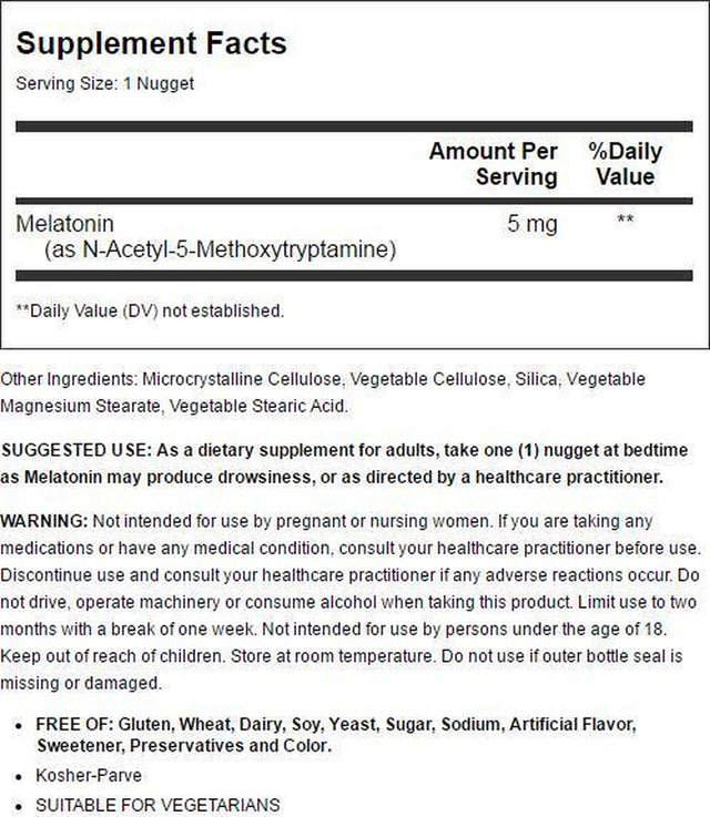 Solgar Melatonin 5 Mg 60 Ct