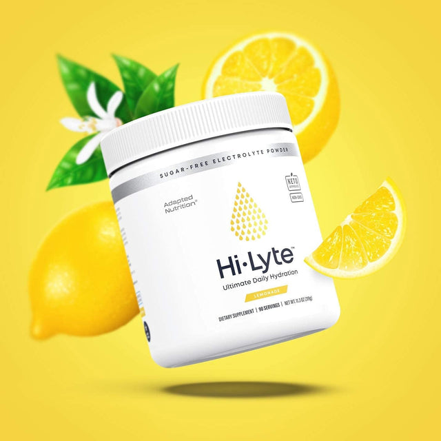 Hi-Lyte Lemonade Electrolyte Powder, Daily Hydration Supplement Drink Mix, 90 Servings | Sugar-Free, 0 Calories, 0 Carbs | No Maltodextrin. Gluten-Free | Supports Keto | Light Refreshing Flavor