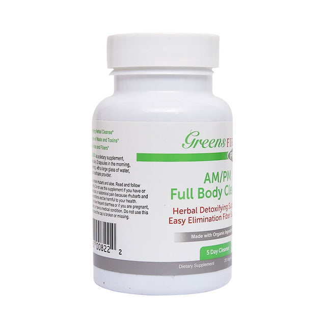 Greens First Full Body AM/PM Cleanse Made with Organic Ingredients, 5-Day Cleanse, 20 Veggie Capsules