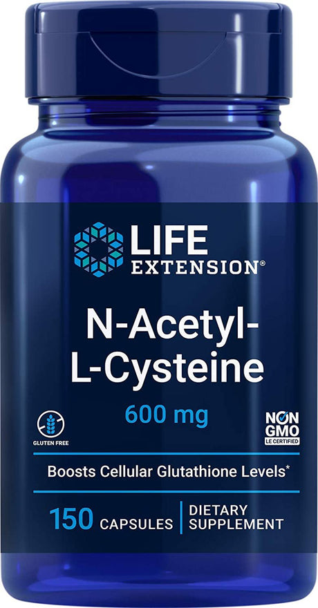Life Extension N-Acetyl-L-Cysteine (NAC) 600Mg, 150 Capsules - NAC Supplement
