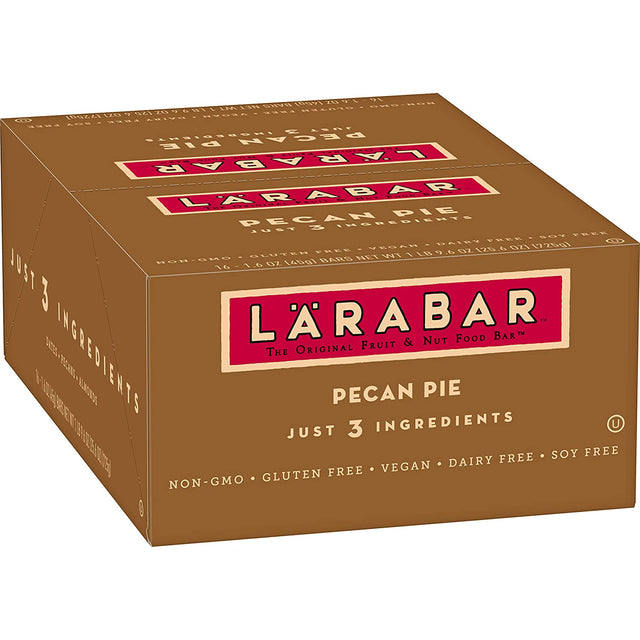 Larabar, Fruit & Nut Bar, Pecan Pie, Gluten Free, Vegan (16 Bars) & Gluten Free Bar, Lemon, Whole Food, Dairy Free Snacks, 1.6 Ounce (Pack of 16)