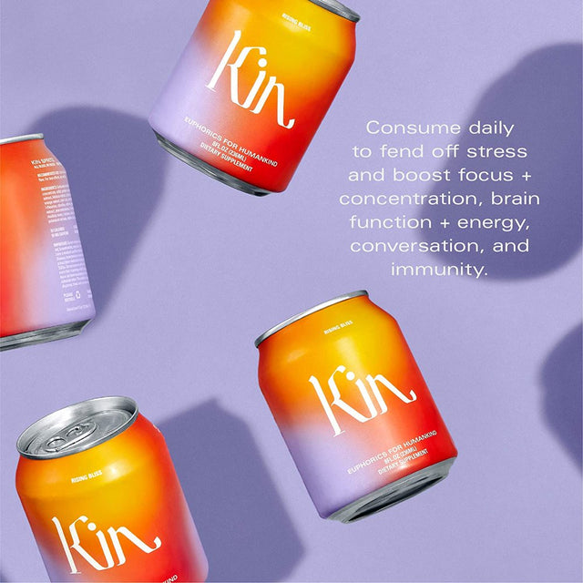 Kin Euphorics, Kin Spritz, Botanic, Adaptogenic, Nootropic, Dietary Supplement, Drink, (8Oz / 236Ml Each), 8 Pack Pack of 6