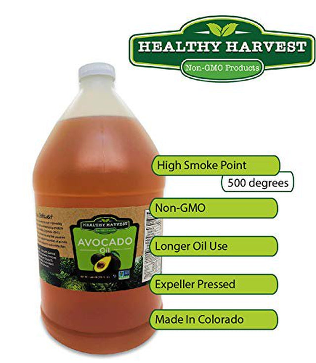 Healthy Harvest Non-Gmo Avocado Oil - Great for Sauces and , Cooking, Frying and More - Nutritious and Rich with Anti-Oxidents (1 Gallon)