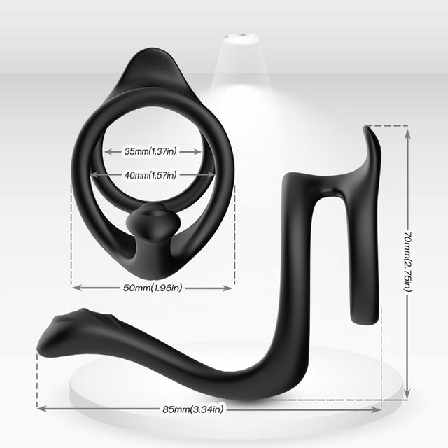 Imimi Silicone Double Penis Ring - Penis Ring Silicone Ring for Erection Enhancement Sex Toys for Male Couples