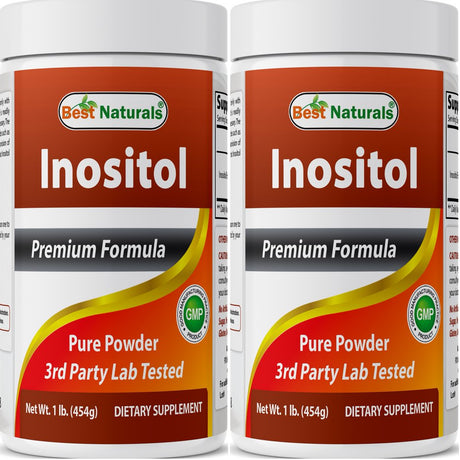 2 Pack Best Naturals Pure Inositol 1 Lb Powder (Vitamin B8) | Supports Healthy Liver Function, Promotes Cellular Detoxification & Supports Membrane Function