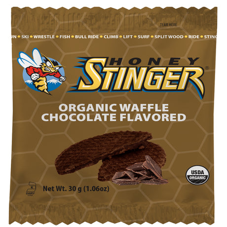 Honey Stinger Organic Energy Waffles, Chocolate, 16 Ct
