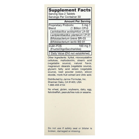 Jarrow Formulas - Jarro-Dophilus Kids Probiotic + Prebiotic Formula 1 Billion CFU - 60 Chewable Tablets