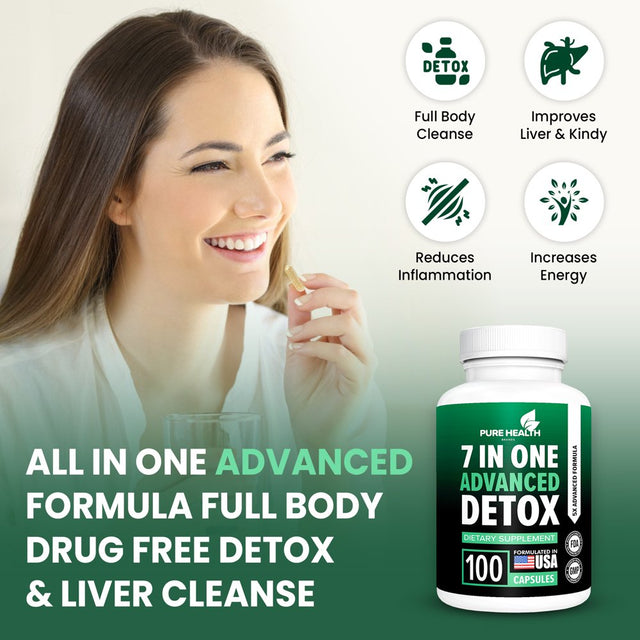 Fast Acting Body Detox, Liver Cleanse Detox & Repair, Full Body Detox, All Natural Toxins Remover, Healthy Cleansing Support for Liver, Urinary Tract , Can Help in Detox for Smokers, Advanced Formula.