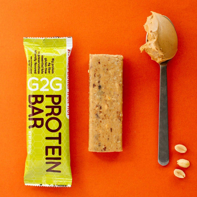 G2G Peanut Butter Protein Bars, 24 Count, 3 Packs, 8 Bars Each, Gluten Free, High Protein, Low Carb, Healthy Snack, Delicious Meal Replacement