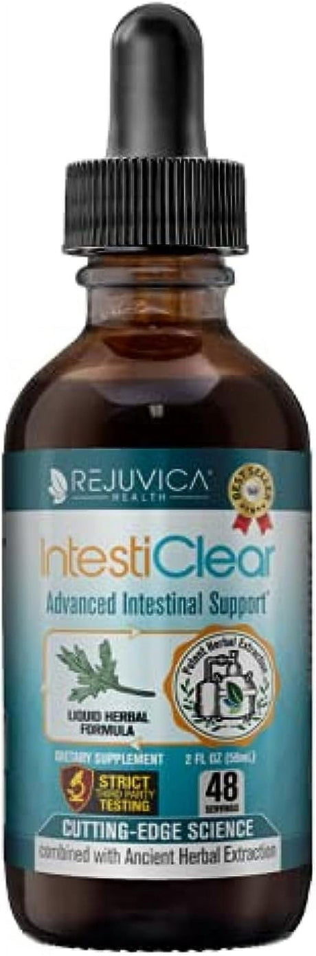 Intesticlear - Advanced Intestinal Cleanse Support for Humans - All-Natural Liquid Formula for 2X Absorption - Bonus Liver Support - Wormwood, Black Walnut, Ginger and More
