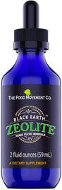 The Food Movement Black Earth Zeolite with Humic Fulvic Acids, Trace Minerals for Body Detox, Gut Health, Immune Support - 2Oz