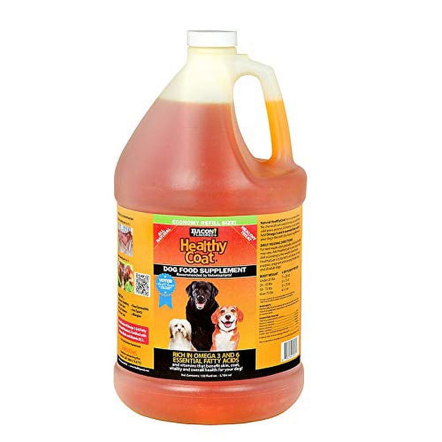 Healthycoat Dog Food Supplement: Gallon. for Excessive Shedding, Itching, Hot Spots, Allergies.