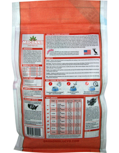 Grandma Lucy'S Macanna Grain-Free Salmon Freeze-Dried Dog Food, 3-Lb Bag