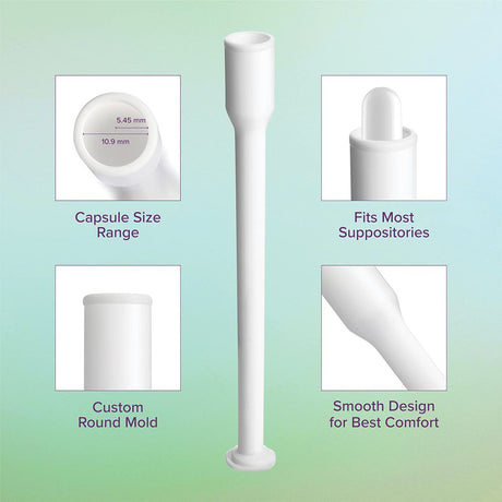 Intimate Rose Vaginal Suppository Applicator Disposable Vaginal Applicators, Pack of 15