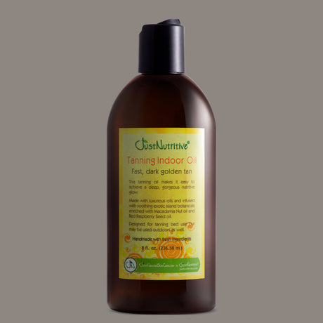 Just Nutritive Natural Sun Tan Accelerator Oil, Indoor & Outdoor with Coconut & Olive Oil, 8Oz